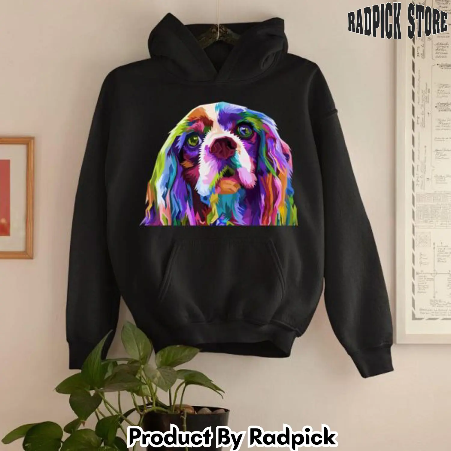 English cocker spaniel art portrait dog 2d hoodie rp5540635